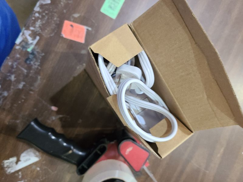 Photo 1 of 10FT Flat Plug Extension Cord with Multiple Outlets, Surge Protector Power Strip 10 ft Cord, 8 Outlets 4 USB Ports (2 USB C), Multi Outlet Wall Plug for Home Office College Dorm Room Essentials