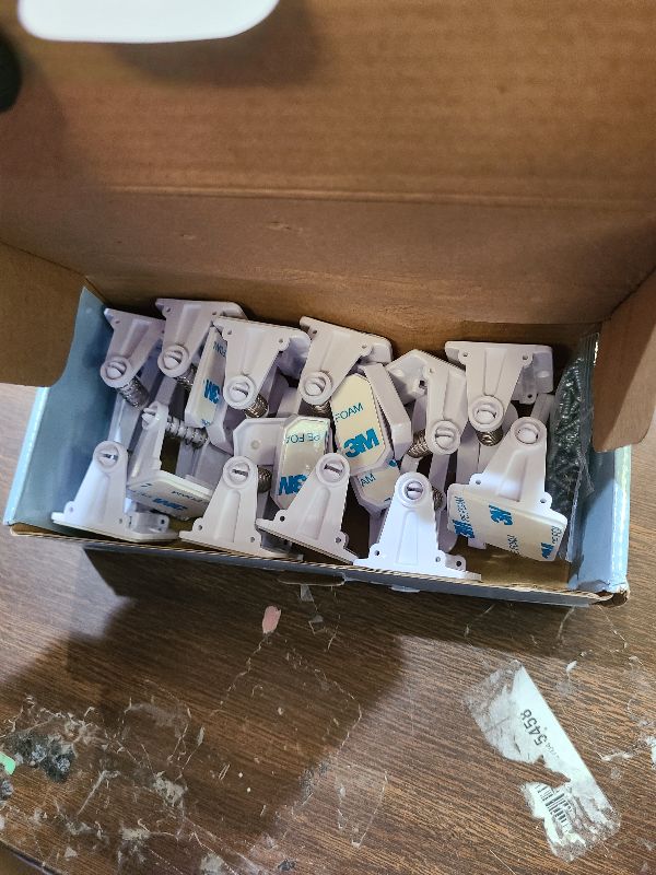 Photo 1 of 12 Pack Cabinet Locks Child Safety | Baby Safety Cabinet Locks NO Drilling 3M Adhesive Baby Proof Drawer Lock Child proofing cabinets latches for Kids Latch for Drawers & Door Child Safety Locks