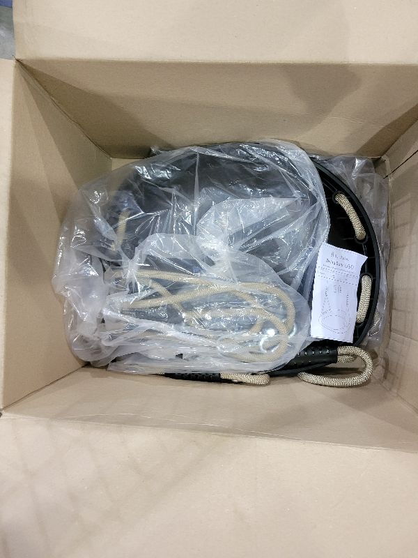 Photo 1 of 2 Pack 500LB Capacity Heavy Duty Swing Seat with Wider Swing Board & Height Adjustable Rope from 50 to 80 inch Swings Set Swings for Playground Backyard Patio Garden Black