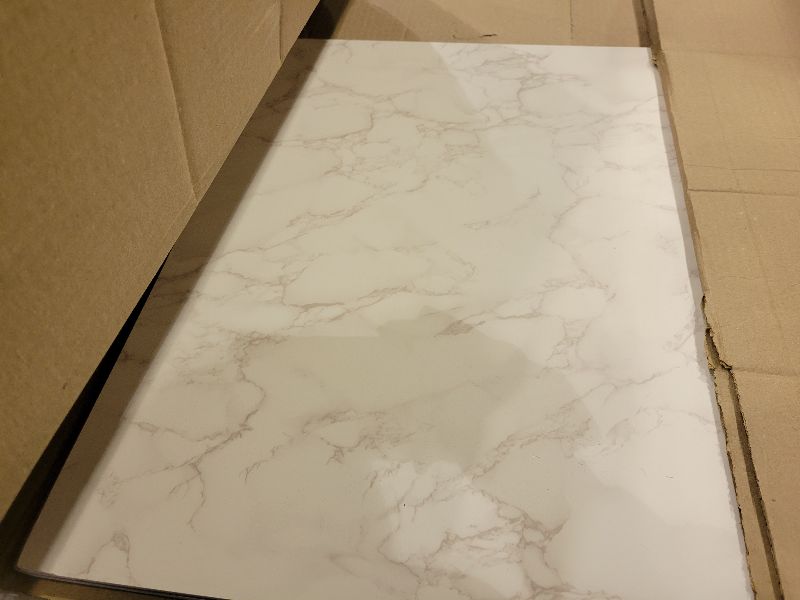 Photo 1 of 2 PCS 4 Pattern Boards Photo Backdrop for Flat Lay, Food Photography Background 24x24 Inch, BEIYANG (Marble+Light Gray)