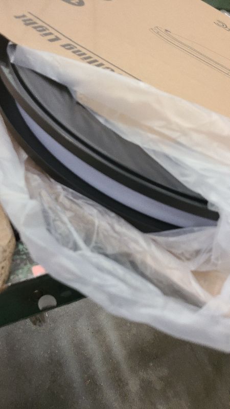 Photo 1 of 18inch LED Flush Mount Ceiling Light, 50W 5600lm Bright Dimmable LED Ceiling Light Fixture, 2700K-6500K Adjusted, Modern Kitchen Light Fixture Ceiling for Living Room Bedroom, Matte Black, 1-Pack