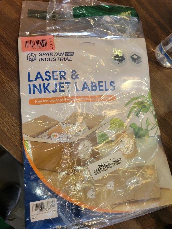 Photo 1 of 1" Printable Round Labels for Laser and Inkjet Printers - 1890 Blank Labels, 30 Sheets for Price Tags, Thank You Stickers, QR Codes, Business Logos - Spartan Industrial Template C002