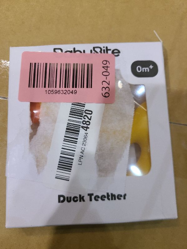 Photo 1 of [BabyBite] Baby Teething Toys Cute Duck Teether for Sensory and Developmental Play for Baby and Toddler 100% BPA Free Food Grade Silicone (Yellow)