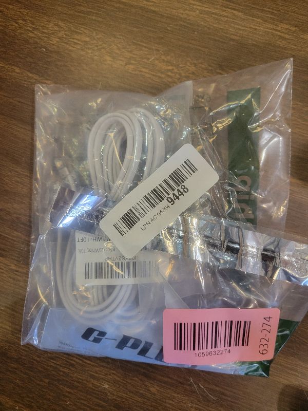 Photo 1 of 10FT RJ11 Cable Phone Cord for Landline & Telephone Cord for RJ11 to RJ11 Devices – Smooth, Clear Connections & Optimum Quality – Durable Phone Cable with 4 Gold-Plated Contact Pins (White)