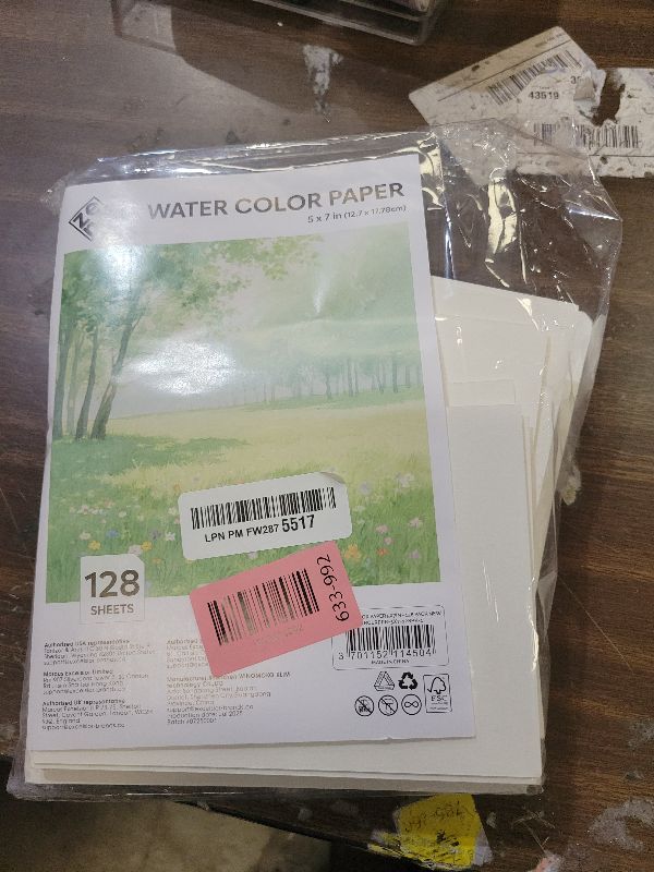 Photo 1 of 128 Sheets Watercolor Paper Pad - 5"x7" - Water Color Paper 140lb/300gsm - 100% Cotton Pulp - Art Supplies for Kids & Adults - for Painting, Artist Sketch, Easel, Loose Drawing