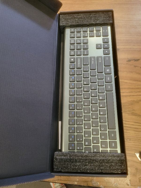 Photo 1 of 2.4G Wireless Slim Full-Size Keyboard with Numeric Keypad, Calculator Button, USB Receiver, Fn Lock, Ultra-Thin Scissor Switch Design, Computer Keyboard for Laptop PC Windows Mac?Without Mouse?