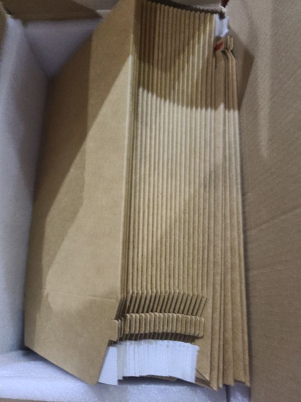 Photo 1 of 100 Pack Rigid Mailers 6x8 - Sturdy 450 GSM Self-Adhesive Kraft Paper Cardboard Envelopes for Mailing Photo, Documents, Gift Cards, CDs, Art Prints