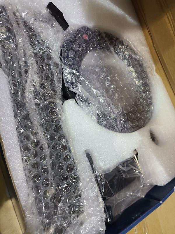 Photo 1 of 12X Magnifying Glass with Light and Stand, 5 Color Modes 10 Stepless Dimmable, Real Glass 84 LED Lighted Magnifying Glass with Swing Arm, Magnifying Lamp for Crafts Reading Painting Sewing Close Work