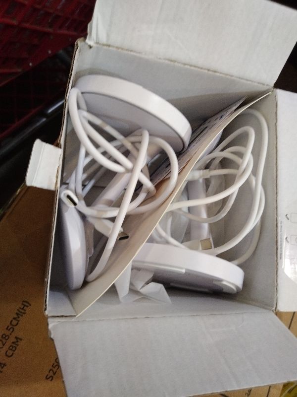 Photo 1 of 2 Pack Magnetic Wireless Charger Stand 15W Fast Mag-Safe Charger for iPhone iPhone 17 /17 pro/ 17 Air/ 17 pro max 16/15/14/13/12 Series Magnet Wireless Charging Station with Light for AirPods