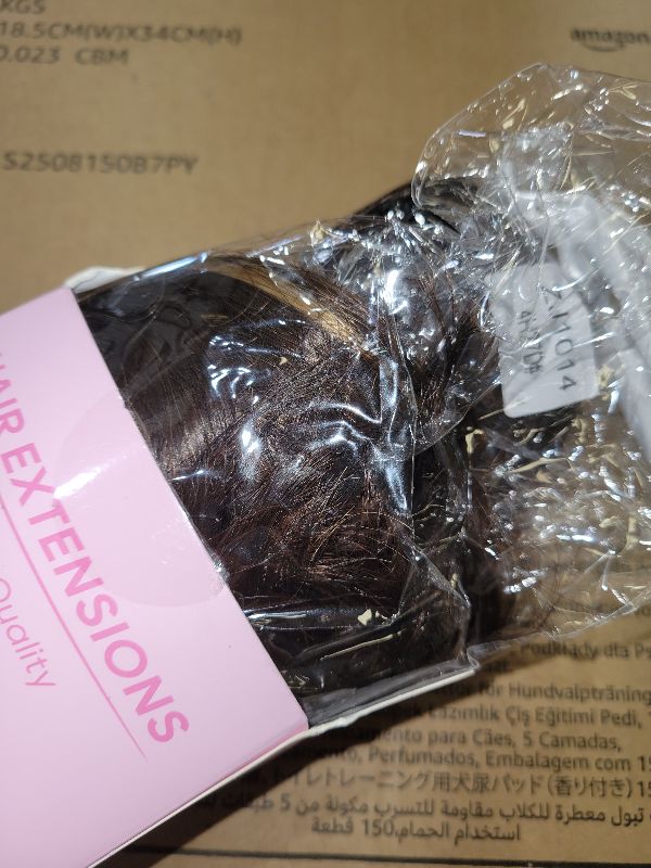 Photo 1 of 14 Inch Ponytail Extension - Soft Wavy Pony Tails Hair Extensions, Claw Clip Ponytail Extension, Synthetic Hair Extensions Ponytail, Clip in Ponytail (Color: Brown with Blonde Highlights)