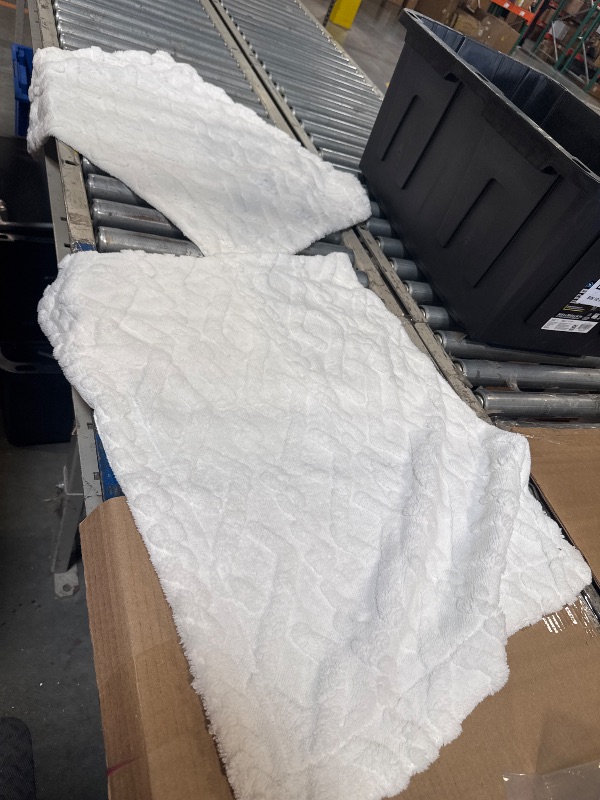 Photo 1 of *****SIMILAR**** FUTEI Cream Chenille Decorative Throw Pillow Covers 20x17 Inch Set of 2,Soft Cozy Striped Geometric Patterns Cushion Cases,Modern Home Decor for Couch Bed Living Room