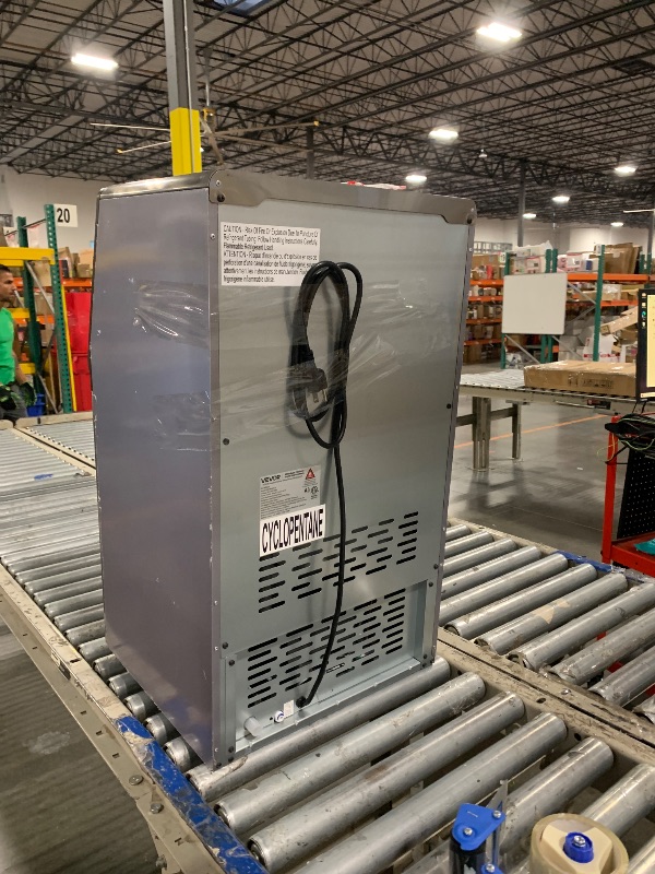 Photo 1 of ********FINAL SALE - NO RETURNS********* TURNS ON PERFECTLY****  VEVOR Commercial Ice Maker Machine, 130Lbs/24H with 33Lbs Storage, 45 Cubes per Cycle, Stainless Steel Freestanding & Under Counter Ice Maker with LED Display & Self-Cleaning, for Home Bar R