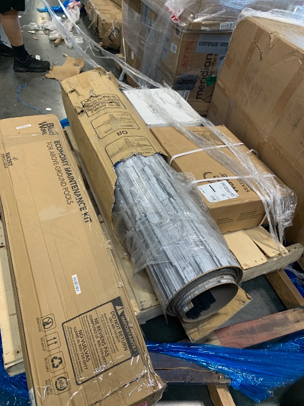 Photo 1 of *********ONLY ACCESSORIES***** ********FINAL SALE - NO RETURNS********* Blue Wave Sevilla 24-ft Round 52-in Deep Above Ground Swimming Pool – with Steel Wall & Top Rails, Sand Filter, Overlap Liner, A-Frame Ladder & Maintenance Kit – Complete Outdoor Pool