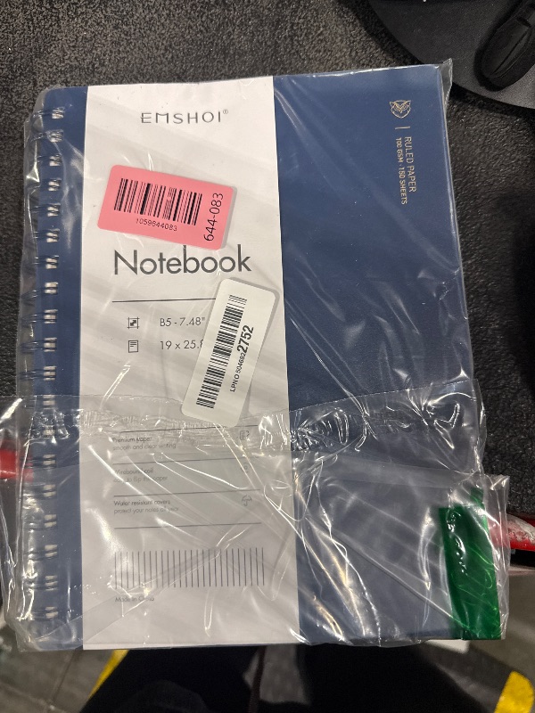 Photo 1 of ** dented on some pages**
EMSHOI B5 Spiral Notebook College Ruled Lined Journal, Large 7.48" X 10.15", 300 Pages/150 Sheets, 100gsm Thick Paper, Waterproof Hardcover, for Office School Women Men Work Writing Notes, Blue