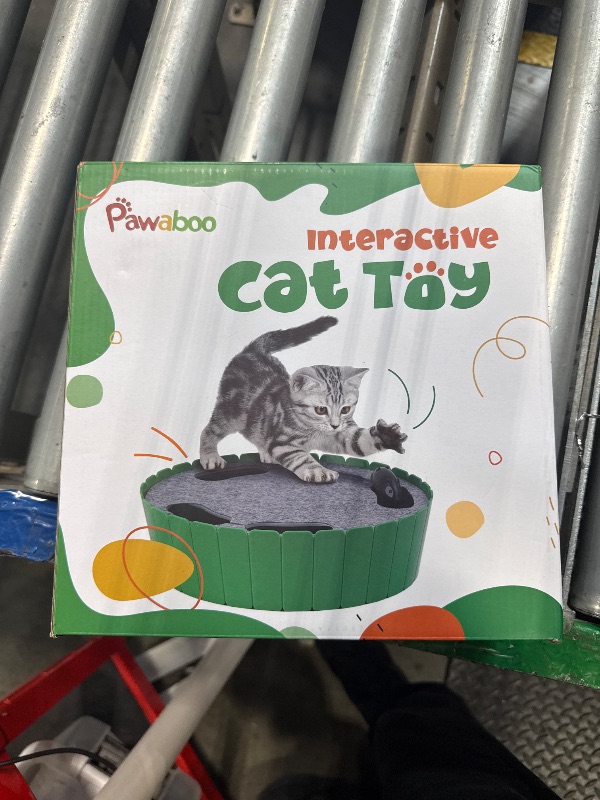 Photo 1 of *MINOR DAMAGE - USED*
Pawaboo Interactive Cat Toy with Running Mouse, Electronic Motion Cat Toy Automatic Teaser for Indoor Cats, Pop and Play Hide Seek Cat Toys Hunting Mouse for Pet Cat Kitten Play Fun Exercise, Green
