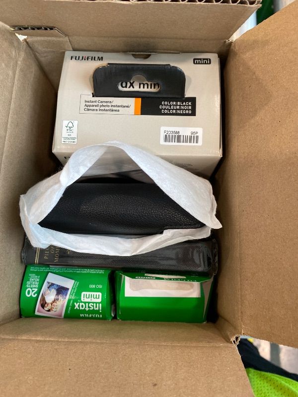 Photo 1 of ***MISSING FILM*** Fujifilm Instax Mini 41 Instant Camera Vintage Black. + Fujifilm Value Pack (40 Sheets) + Shutter Accessories Bundle, Includes Vintage Style Compatible Carrying Case, Black Photo Album 64 Pockets