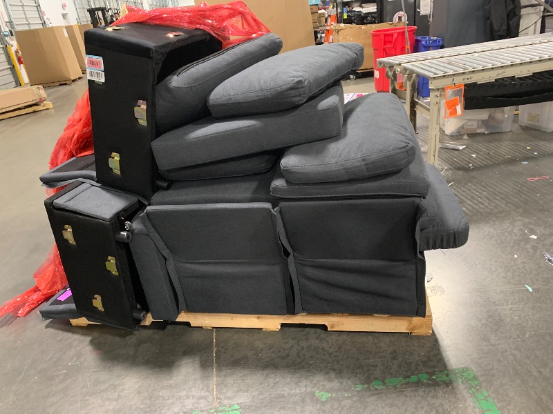 Photo 1 of ***UPDATED 6/19*** Trygoal Sectional Sleeper Sofa with Pull Out Bed, L Shaped Pull Out Couch with Storage Chaise, 5 Seats Convertible Couch Bed for Apartment, Living Room, Dark Gray
