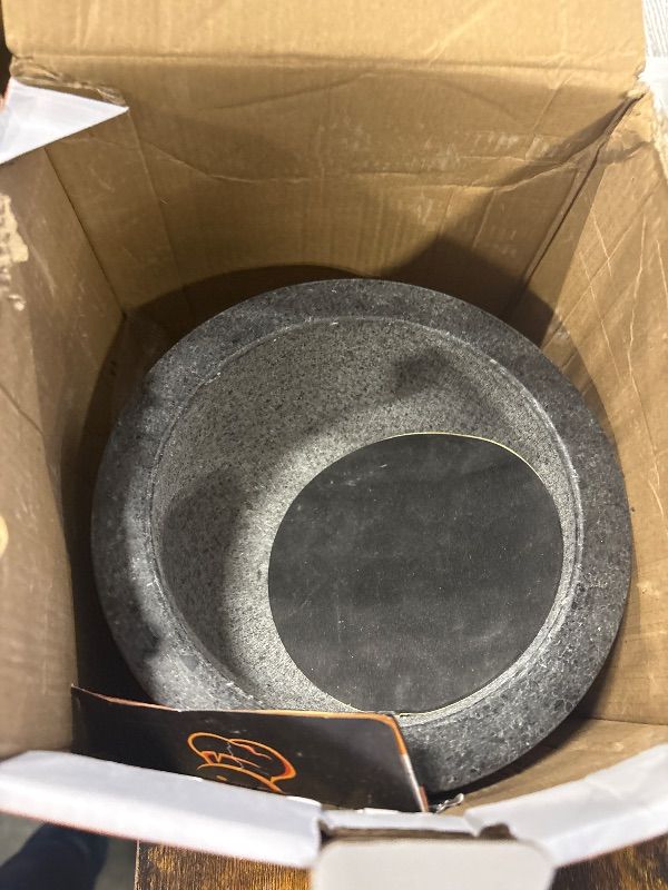 Photo 1 of **MISSING PESTLE**
Priority Chef Heavy Duty Large Mortar and Pestle Set, 100% Granite, Non Slip Base, Make Fresh Guacamole, Salsa, Pesto, Stone Grinder Bowl, Herb Crusher, Spice Grinder, 4 Cup - Black