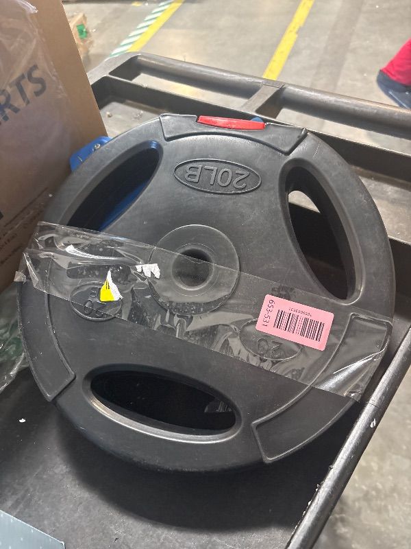 Photo 1 of ***ONE 45lbs****Fitvids Vinyl Standard 1-Inch Weight Plates Set with 5FT Standard Bar for Strength Training and Weightlifting, 110 LBS