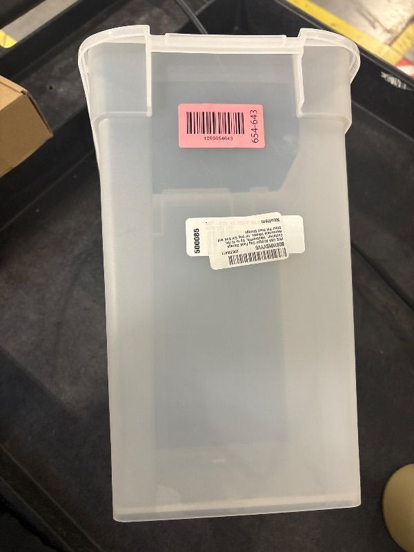 Photo 1 of **MISSING LID**
IRIS USA Airtight Dog Food Storage Container, WeatherPro, Up to 10 lbs, for Dog Cat Bird and Other Pet Food Storage Bin, Keep Fresh, Translucent Body, Made in USA, Clear/Gray