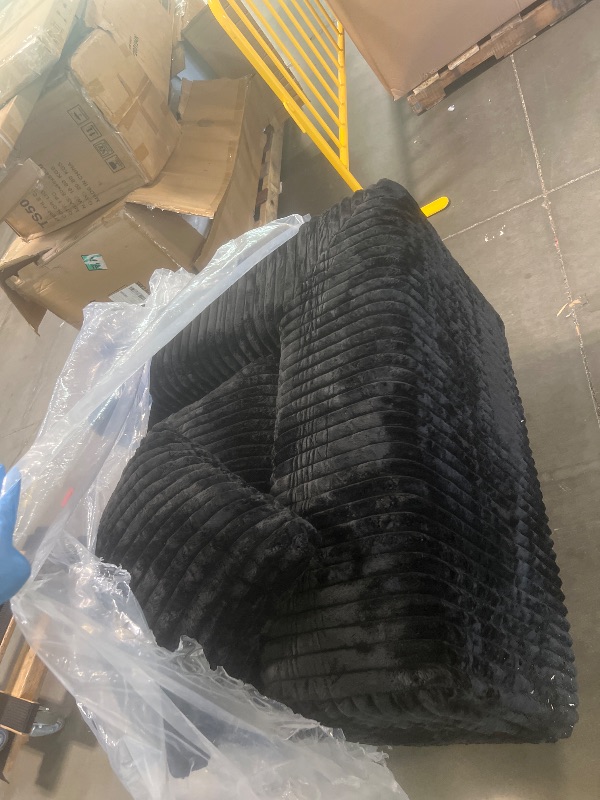 Photo 1 of ** sold as is no refund/return**
Avenco 141” 6-Seat Modular Sectional Sofa Couch, Individually Wrapped Coil Support & Corduroy Fabric, Zero Assembly 6-Piece Set for Large Living Room, Black