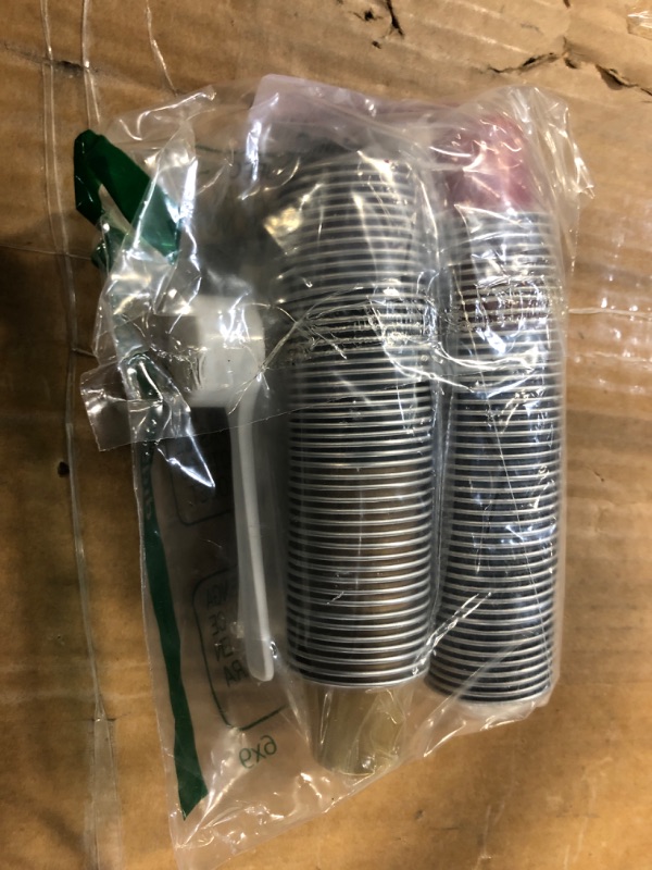 Photo 1 of 100pcs Disposable Fillable Empty Aluminum Foil Capsules Coffee Pods Compatible for Nespresso Original Line Machine,Make Your Own Espresso Coffee Cups Filters with Seals Sticker Lids(100 Pods+100 Lids)