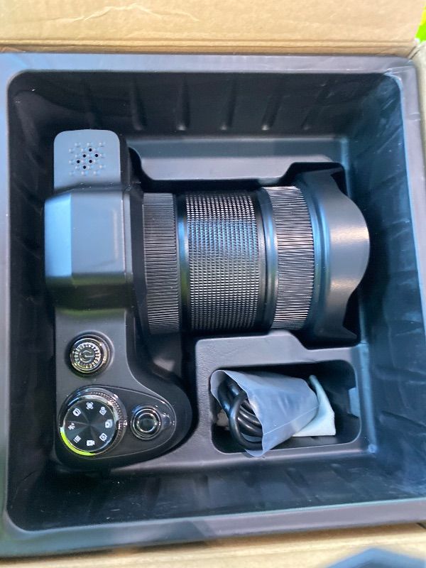 Photo 1 of **MAJOR DAMAGE**
4K Digital Camera for Photography, Autofocus 56MP Vlogging Camera for YouTube/Content Creators/Travel, 16X Zoom Video Camera with 3" 180°Flip Screen & Lens Hood, Gift Ideas for Teens & Beginners