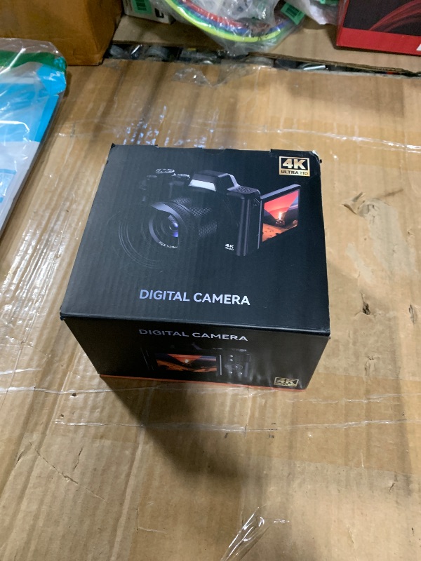 Photo 1 of **MAJOR DAMAGE**
4K Digital Camera for Photography, Autofocus 56MP Vlogging Camera for YouTube/Content Creators/Travel, 16X Zoom Video Camera with 3" 180°Flip Screen & Lens Hood, Gift Ideas for Teens & Beginners