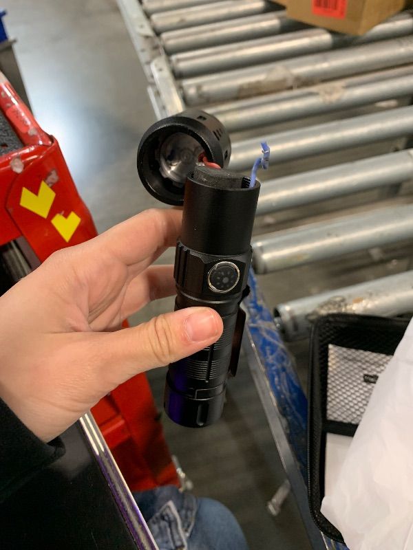 Photo 1 of ****FINAL SALE NOT RETURNS****BROKEN Rechargeable Flashlights High Lumens, Super Bright LED Small Powerful Tactical Flashlight with Memory Function, 6Modes Pocket Waterproof Flash Light for Home,Camping,Car,Emergency,Gifts for Men