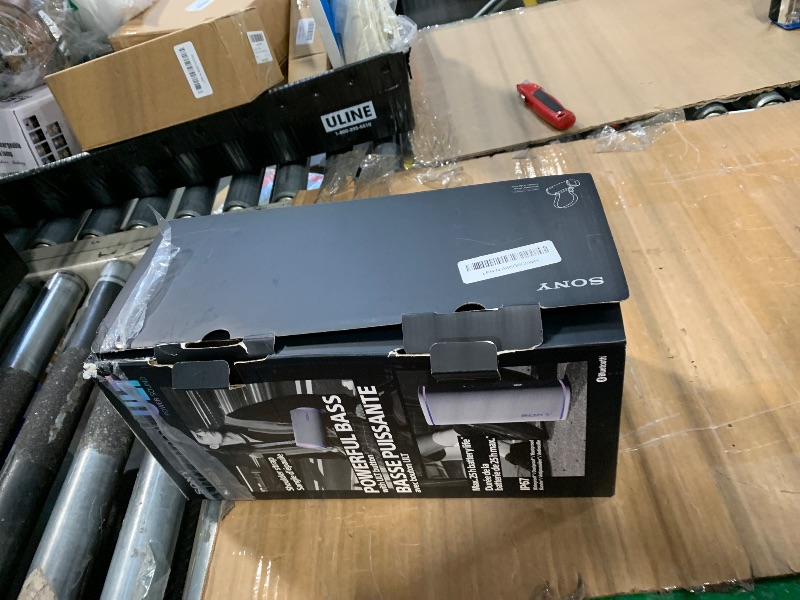 Photo 1 of *** EL Sony ULT Field 5 Wireless Portable Bluetooth Speaker, IP67 Waterproof, Dustproof, and Rustproof with Enhanced Bass, 25 Hour Battery, 360° Party Light, and Shoulder Strap (SRSULT50W), Off White***THE PRODUCT IS NOT COMPLETE**