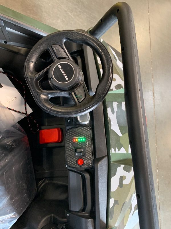 Photo 1 of ****final sale no refund no return**** ELEMARA 2 Seater 24V Ride on Toys for Big Kids,XL Ride on Car with Remote Control,Max Capacity 130lbs Battery Powered Kids car,5 Mph Max,4-Wheeler Suspension,Bluetooth,Rainbowlight*4,Green