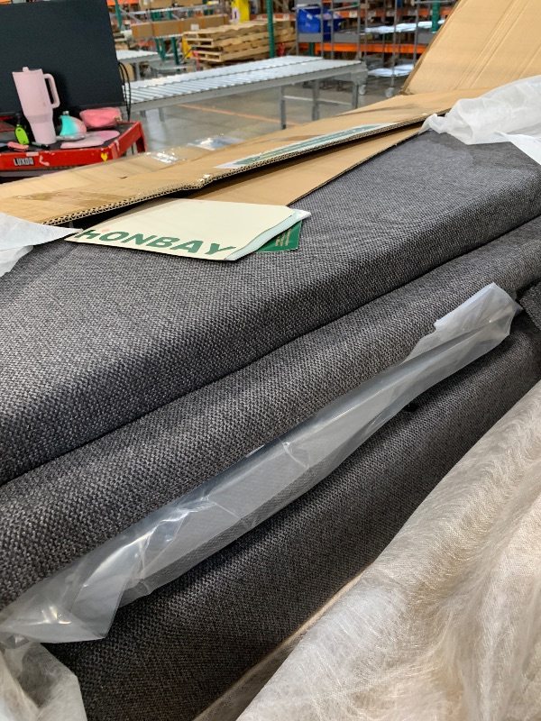 Photo 1 of ***SET ONLY PARTS FINAL SALE NO REFUND NO RETURN** HONBAY Sectional Sofa with Storage Seat U Shaped Couch with Reversible Chaise Convertible Sectional Couches for Living Room,Dark Grey