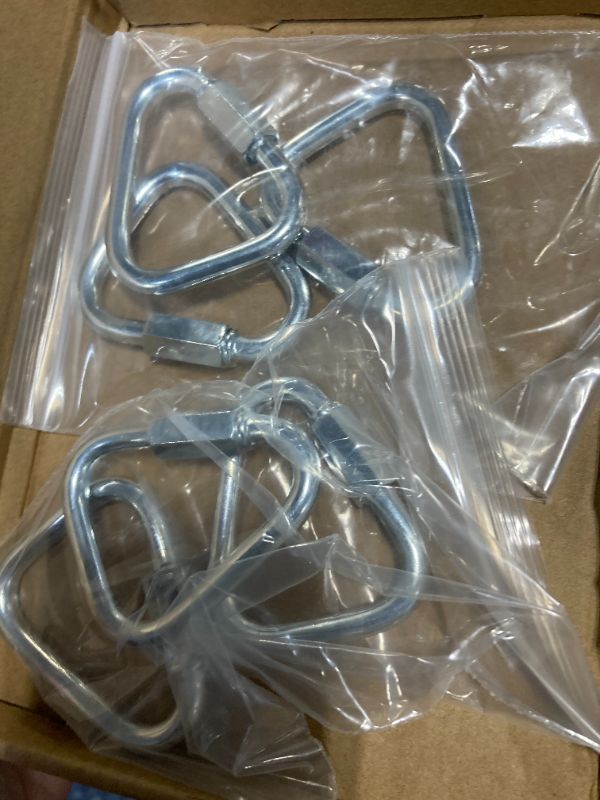 Photo 1 of ***ONLY 6 *** Triangle Carabiner Clips for Slackline - Heavy Duty Stainless Steel Quick Link Chain Connector - 8 Pack