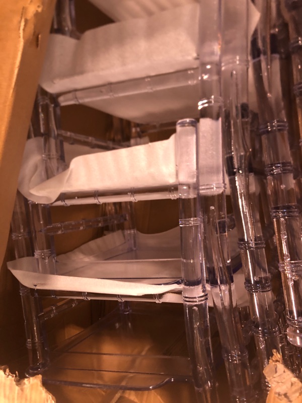 Photo 1 of ***ONLY FOUR INCLUDED*** Flash Furniture HERCULES 10 Pack Childâ€™s Transparent Crystal Resin Party and Event Chiavari Chair for Commercial & Residential Use
