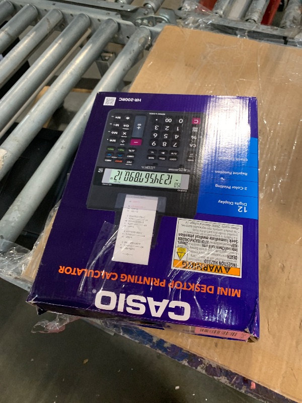 Photo 1 of *UNTESTED*
Casio HR-200RC – Desktop Printing Calculator with Dual-Color Print & 150-Step Check | Cost/Sell/Margin, Tax & Calendar | New Version of HR-150TM | Ideal for Accounting & Retail