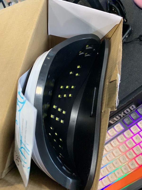 Photo 1 of *MISSING PARTS - See Clerk Notes*
Sunrich UV Gel Nail Lamp 120W LED Nail Light Fast Dryer for Gel Polish Curing with 4 Timers Portable Handle Large Space Automatic Sensor (White)