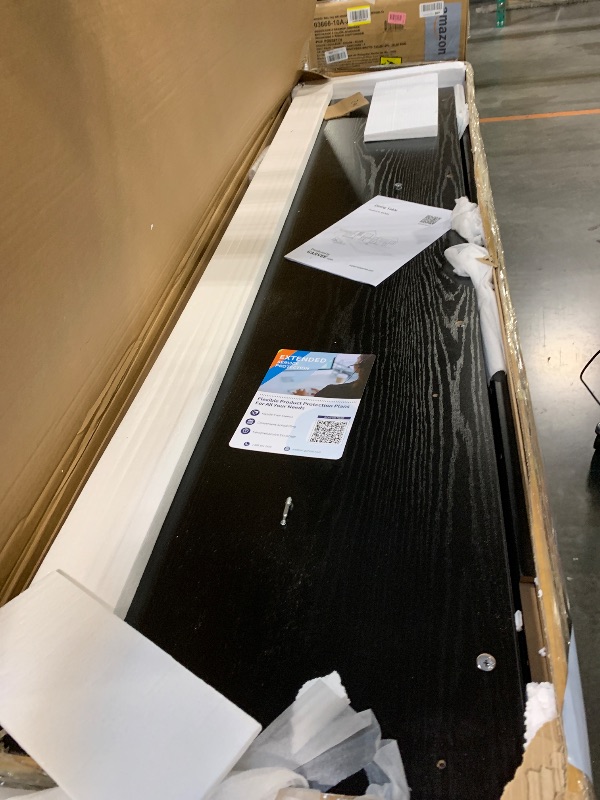 Photo 1 of ***MISSING HARDWARE***GarveeHome Farmhouse Dining Table for 6-8 People, 71 in Long Kitchen Tables with Wooden Sturdy Frame, 6 ft Large Rectangular Dinner Table for Dining Room, Kitchen, Black, 71" Non-extendable