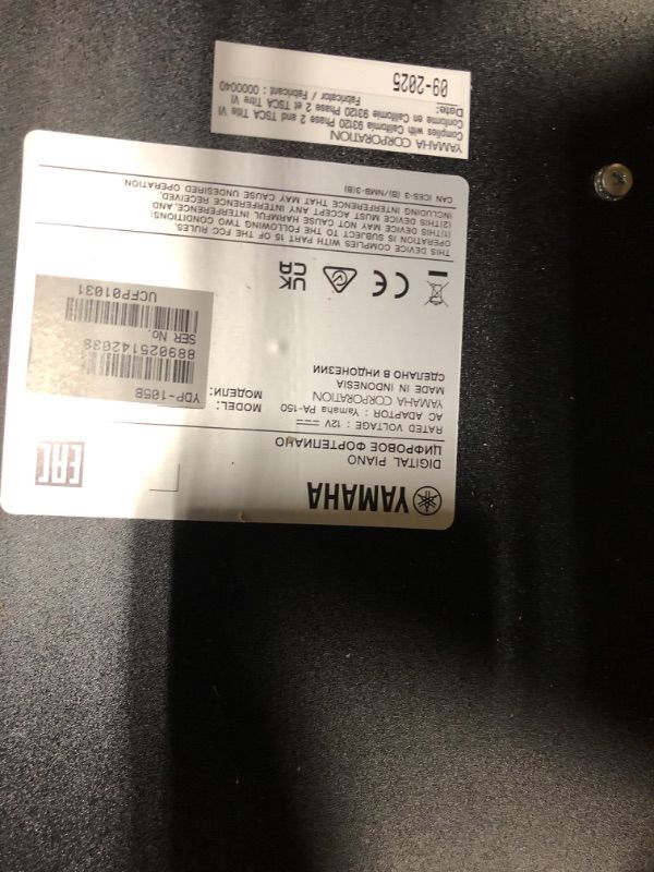 Photo 1 of ***FINAL SALE, NO RETURNS***Yamaha Arius Series 88-Key Weighted Action Upright Digital Piano for Beginner and Intermediate Players, Dynamic Response, Grand Piano Sound, 3-pedal Unit, Upright Design, Bench Included, Black YDP105B