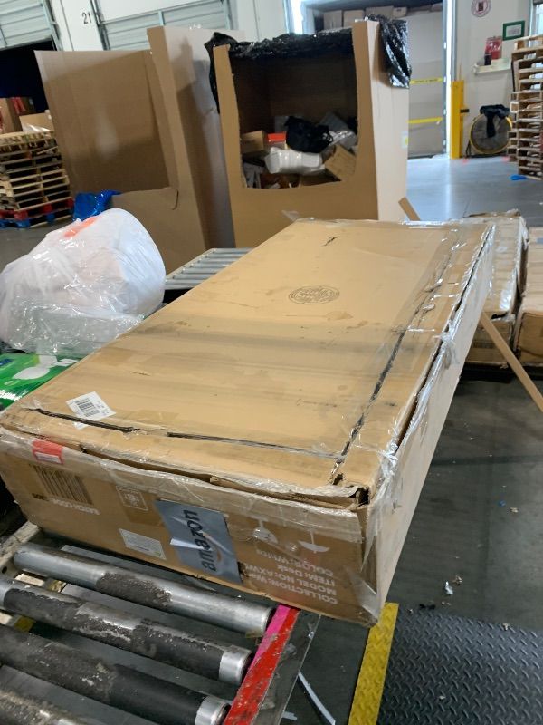 Photo 1 of ***FINAL SALE, NO RETURNS***SIMPLIHOME Warm Shaker Desk - 48 Inch Wide Solid Wood Writing Desk in White, Transitional Home Office Computer Table for Workspace or Study with Flip-Down Keyboard Tray and 2 Drawers