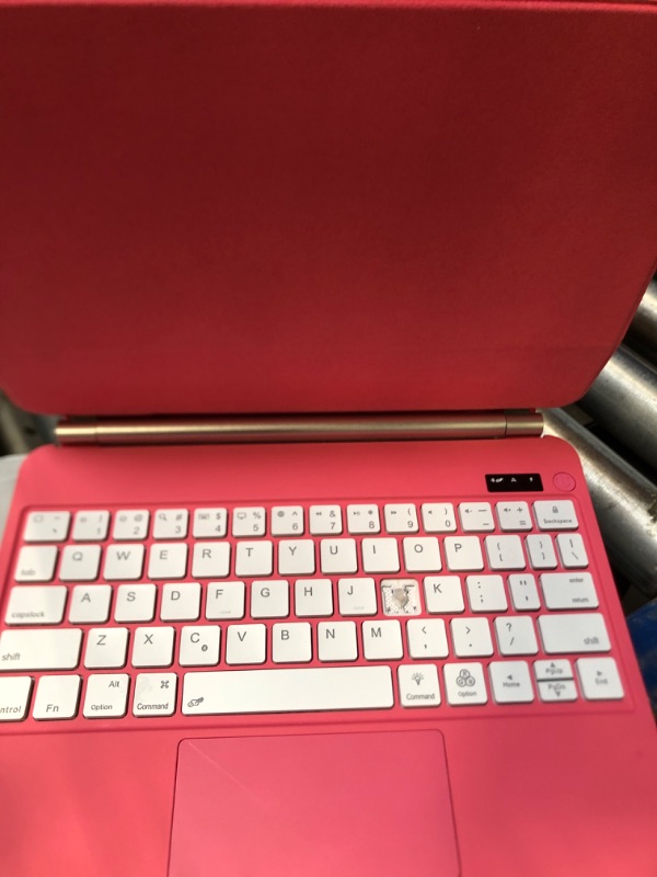 Photo 1 of ****A  KEY IS  MISSING***

TabletKeyer Magic for iPad A16 11th/10th Generation Case with Keyboard,Trackpad Floating Rainbow Backlit Keypad with Cantilever Magnetic Cover for iPad 11-inch 2025/10 Gen 10.9" 2022 Pink