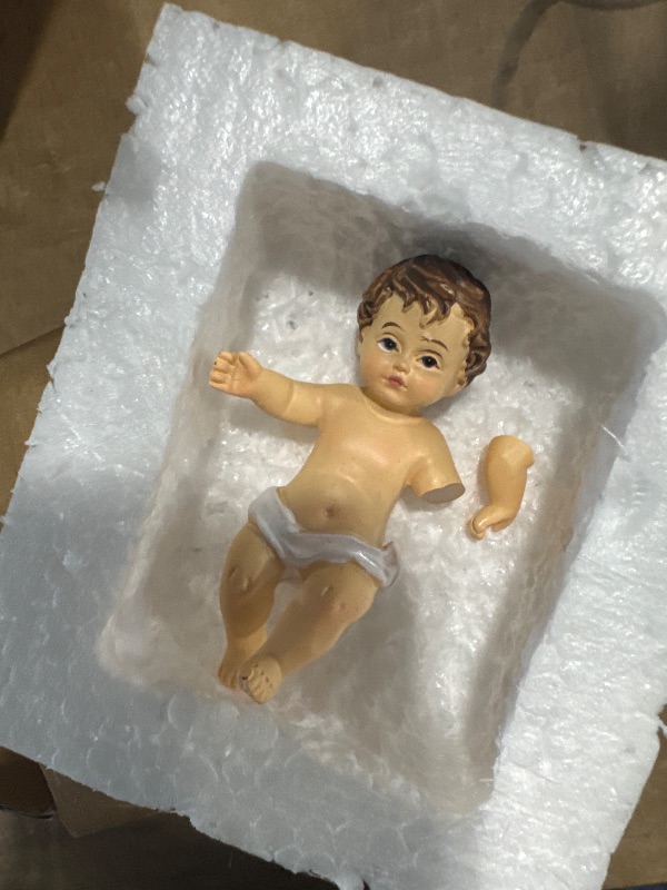 Photo 1 of ***broken arm****Resin Baby Jesus Figurine - Nativity Collectible Statue and Holy Faith Gifts (2.4 inch)