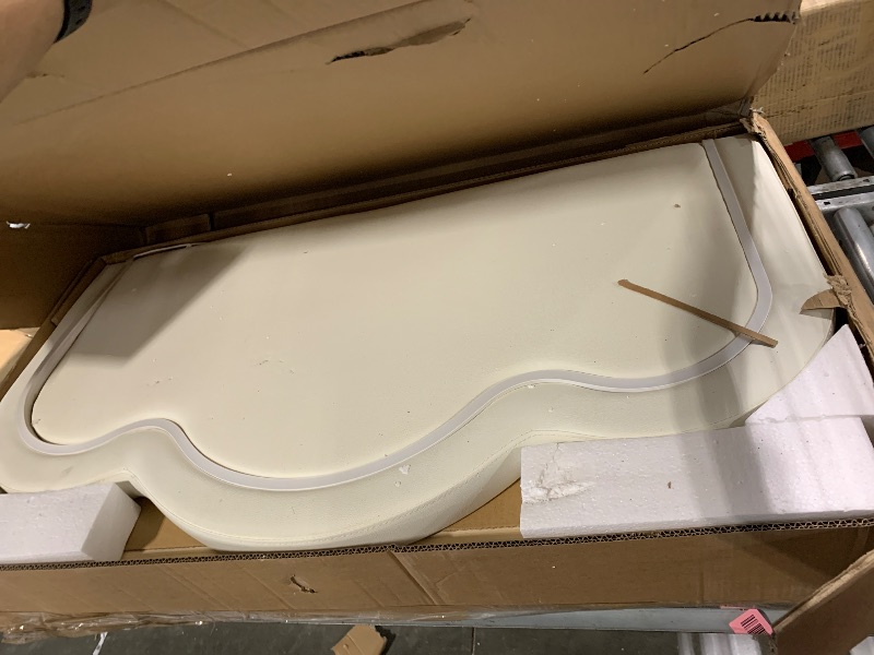 Photo 1 of **FINAL SALE, SEE NOTES**GarveeHome Twin Upholstered Smart LED Bed Frame with Headboard, Velvet Princess Platform Bed Frame for Kids, Wooden Slats Support, No Box Spring Needed (Cream)