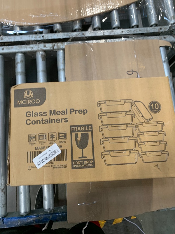 Photo 1 of [10-Pack] Glass Meal Prep Containers with Lids, MCIRCO Food Storage Containers with Snap Locking Lids, Airtight Lunch Containers, Microwave, Oven, Freezer and Dishwasher