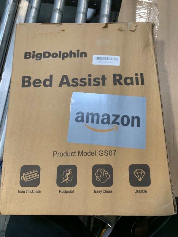Photo 1 of BigDolphin Bed Rails for Elderly Adults Safety - ASTM Approved Adjustable Bed Cane Supports 350LBS with Non-Slip Grip & Storage Pocket, Stable Bed Assist Rails for Seniors, Tool-Free