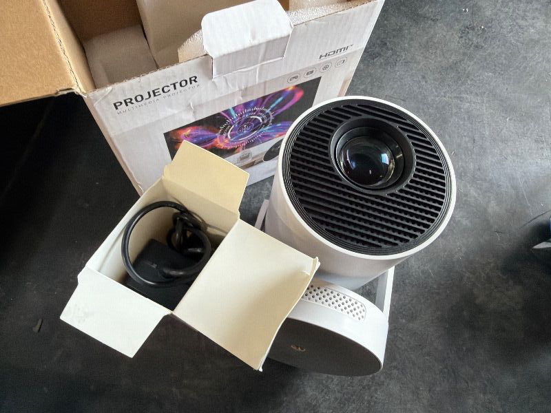 Photo 1 of [Electric Focus]Mini Portable Projector with 4K Support, Bluetooth 5.4 WIFI6, 5watt Sound Base Speaker, 260 ANSI, Android 11, 210° Rotation , Auto Keystone Correction Video Projector HY300 PLUS