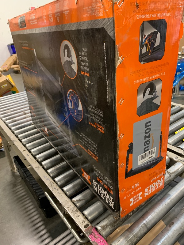 Photo 1 of (3/21/2026 ***FINAL SALE/NO RETURN, SOLD AS PARTS***)  Klein Tools 54831MB MODbox Utility Cart, 2-Shelf Heavy Duty Rolling Tool Cart, 500-Pound Capacity, 6-Inch Wheels, for Jobsite, Warehouse