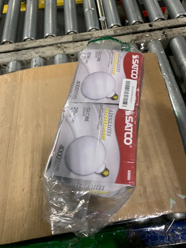 Photo 1 of (2 Pack) G40 Incandescent Light Bulb 2700K Soft Light, Decorative Globe Light Bulbs,E26 Medium Base, Perfect use for Decor, Pendant, Bathroom/Vanity Mirror Makeup, Dimmable. White-Finish (25)