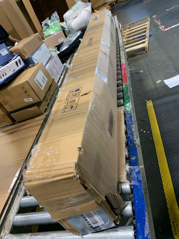 Photo 1 of ***Damaged Packaging*** ***Loose Hardware In Box*** KEIKI Queen Size Upholstered Tufted Bed Frame, Sofa Bed Frame with Comfortable Backrest and Armrests, Queen Size Bed for Bedroom, Living Room,Velvet, Grey(85.5''*64.5''*30.5'')