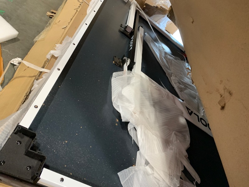 Photo 1 of ***Damage Shown In Photo*** JOOLA Rally TL Professional MDF Indoor Ping Pong Table w/Quick Clamp Table Tennis Net & Post Set - 10 Minute Easy Assembly - Corner Ball Holders - Tournament Quality - Includes Playback Mode