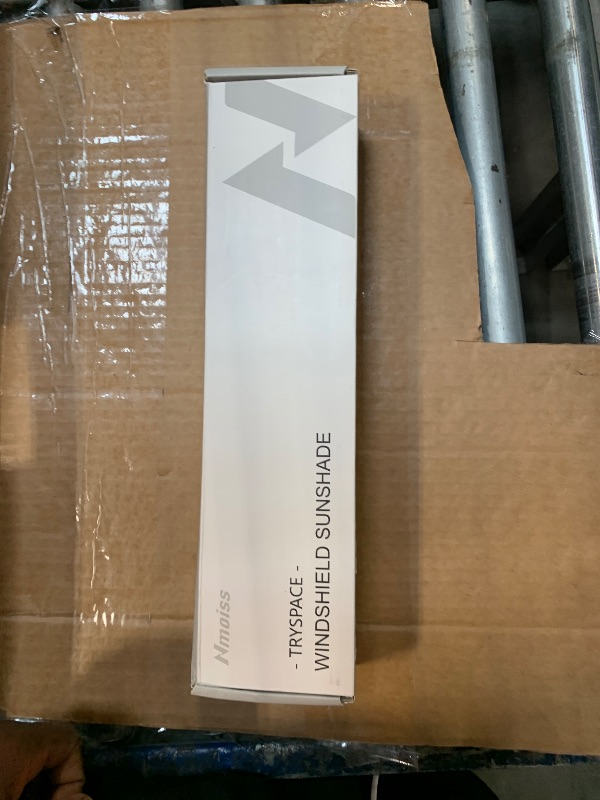 Photo 1 of [Upgraded] Nmoiss Windshield Sun Shade Umbrella - [Vinyl Coating Heat Shield] Protect Car from Sun Rays & Heat Damage Keep Cool and Protect Interior, Spring Structure Edge Medium 56" L x 31" W